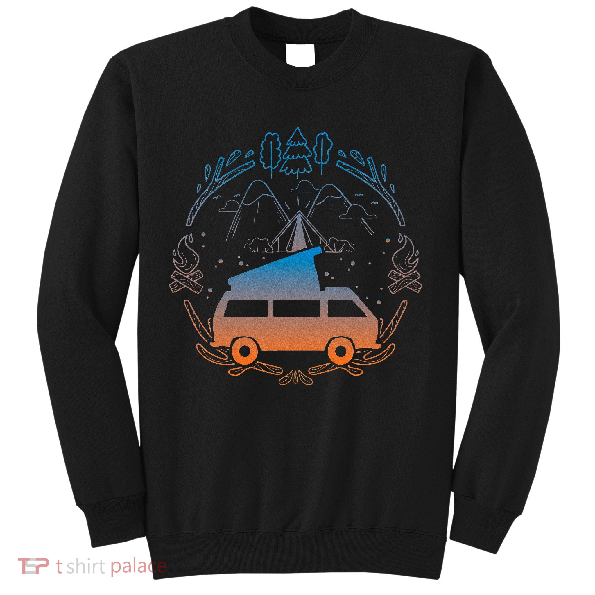 Van Life Design Vanagon Van Bus Dipper Campfire Camping Sweatshirt