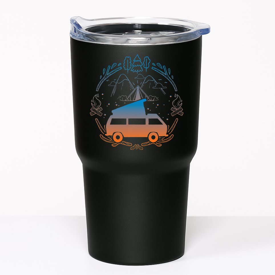 Van Life Design Vanagon Van Bus Dipper Campfire Camping Tumbler