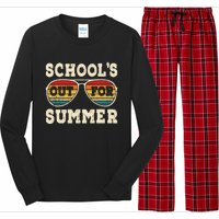 Vintage Last Day Of School Schools Out For Summer Teacher Long Sleeve Pajama Set