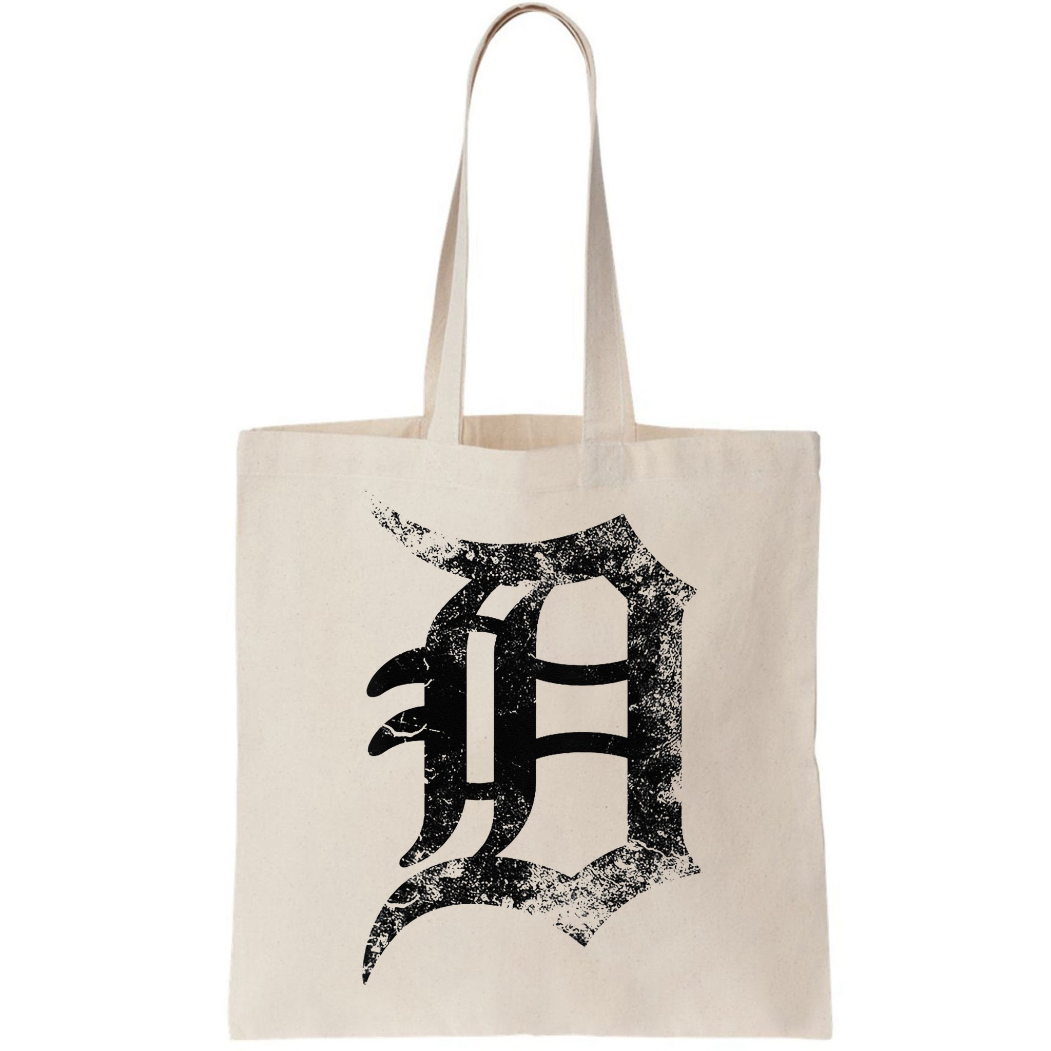 Vintage Letter D Detroit Michigan 313 Area Code Black Bag