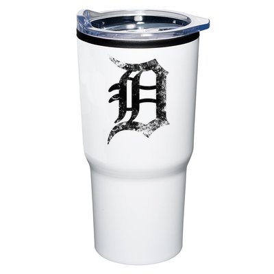 Vintage Letter D Detroit Michigan 313 Area Code Black Tumbler
