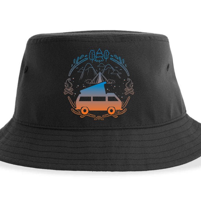 Van Life Design Vanagon Van Bus Dipper Campfire Sustainable Bucket Hat