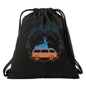 Van Life Design Vanagon Van Bus Dipper Campfire Drawstring Bag