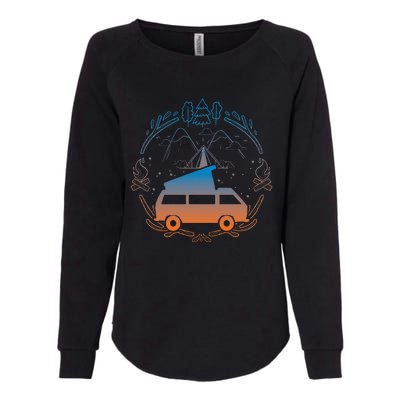 Van Life Design Vanagon Van Bus Dipper Campfire Womens California Wash Sweatshirt