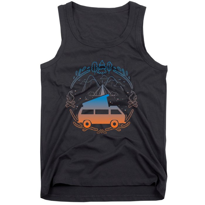 Van Life Design Vanagon Van Bus Dipper Campfire Tank Top