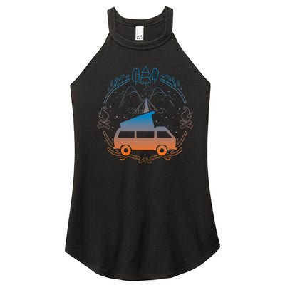 Van Life Design Vanagon Van Bus Dipper Campfire Women’s Perfect Tri Rocker Tank