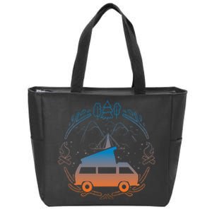 Van Life Design Vanagon Van Bus Dipper Campfire Zip Tote Bag