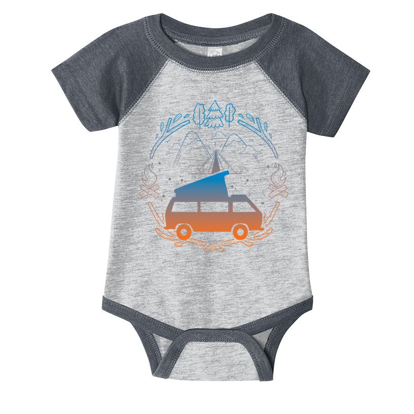 Van Life Design Vanagon Van Bus Dipper Campfire Infant Baby Jersey Bodysuit