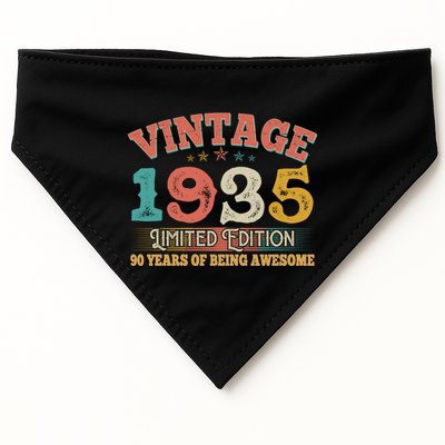 Vintage Limited Edition 1935 90 Years Of Being Awesome Birthday USA-Made Doggie Bandana