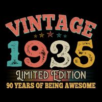 Vintage Limited Edition 1935 90 Years Of Being Awesome Birthday Backpack