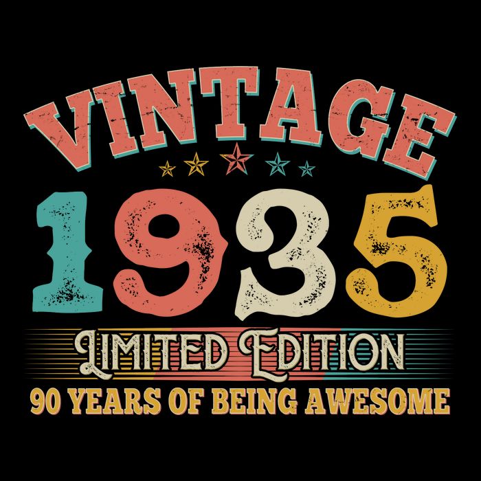 Vintage Limited Edition 1935 90 Years Of Being Awesome Birthday Backpack