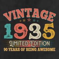 Vintage Limited Edition 1935 90 Years Of Being Awesome Birthday Beanie