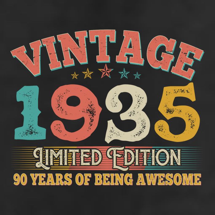 Vintage Limited Edition 1935 90 Years Of Being Awesome Birthday Beanie