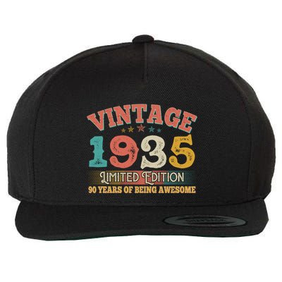 Vintage Limited Edition 1935 90 Years Of Being Awesome Birthday Wool Snapback Cap