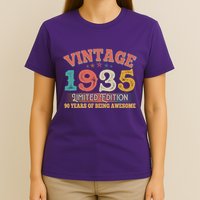 Vintage Limited Edition 1935 90 Years Of Being Awesome Birthday T-Shirt
