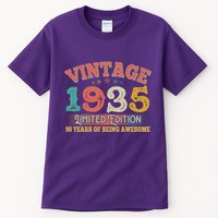 Vintage Limited Edition 1935 90 Years Of Being Awesome Birthday Tall T-Shirt