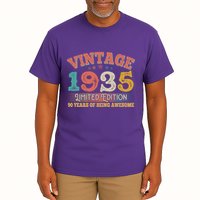 Vintage Limited Edition 1935 90 Years Of Being Awesome Birthday Tall T-Shirt