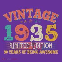 Vintage Limited Edition 1935 90 Years Of Being Awesome Birthday Cooling Performance Long Sleeve Crew