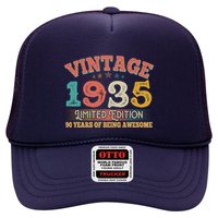 Vintage Limited Edition 1935 90 Years Of Being Awesome Birthday Trucker Hat