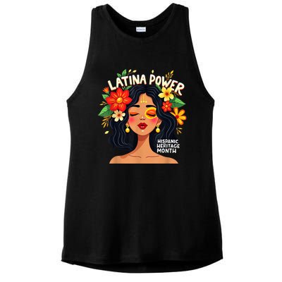 Vibrant Latina Empowerment Hispanic Heritage Month Ladies PosiCharge Tri-Blend Wicking Tank