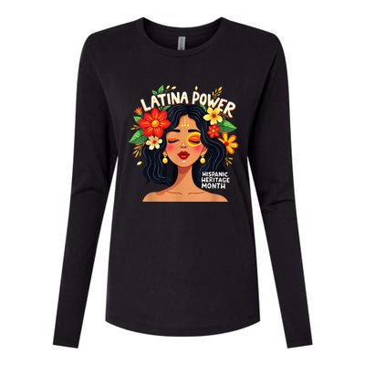 Vibrant Latina Empowerment Hispanic Heritage Month Womens Cotton Relaxed Long Sleeve T-Shirt