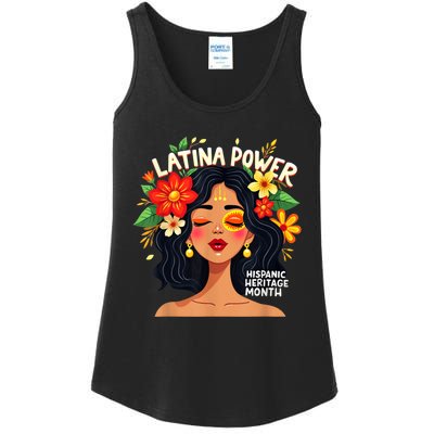 Vibrant Latina Empowerment Hispanic Heritage Month Ladies Essential Tank