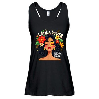 Vibrant Latina Empowerment Hispanic Heritage Month Ladies Essential Flowy Tank