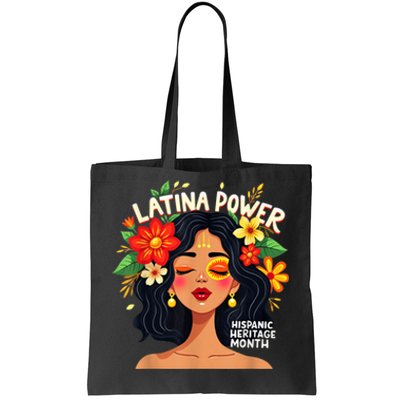 Vibrant Latina Empowerment Hispanic Heritage Month Tote Bag