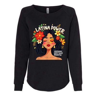 Vibrant Latina Empowerment Hispanic Heritage Month Womens California Wash Sweatshirt