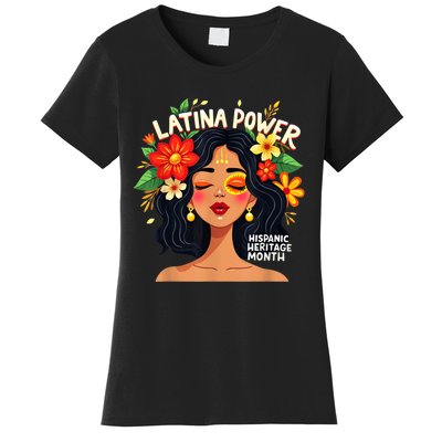 Vibrant Latina Empowerment Hispanic Heritage Month Women's T-Shirt