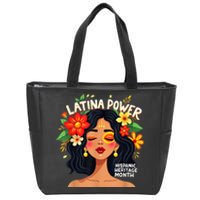 Vibrant Latina Empowerment Hispanic Heritage Month Zip Tote Bag