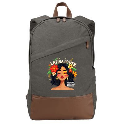 Vibrant Latina Empowerment Hispanic Heritage Month Cotton Canvas Backpack