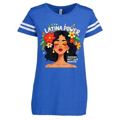 Vibrant Latina Empowerment Hispanic Heritage Month Enza Ladies Jersey Football T-Shirt