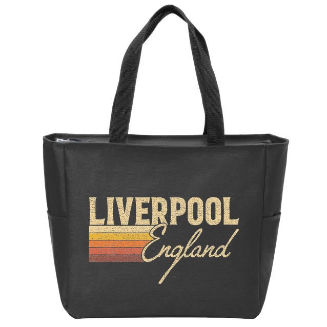 Vintage Liverpool England Zip Tote Bag