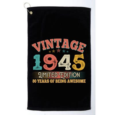 Vintage Limited Edition 1945 80 Years Of Being Awesome Birthday Golf Towel