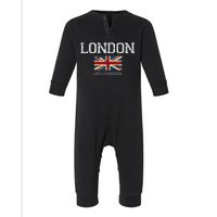 Vintage London England United Kingdom Souvenir Infant Fleece One Piece