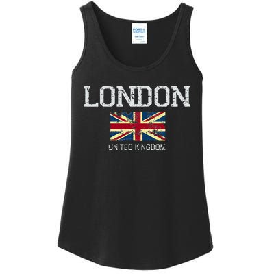 Vintage London England United Kingdom Souvenir Ladies Essential Tank