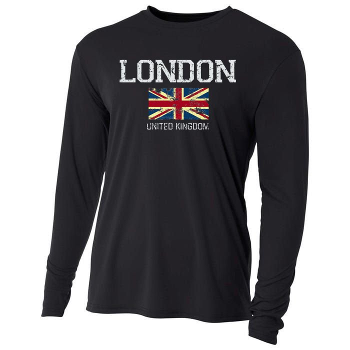 Vintage London England United Kingdom Souvenir Cooling Performance Long Sleeve Crew