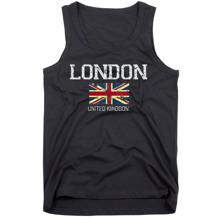 Vintage London England United Kingdom Souvenir Tank Top