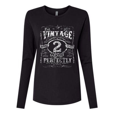 Vintage Limited Edition 2 Year Old 2nd Birthdays Womens Cotton Relaxed Long Sleeve T-Shirt