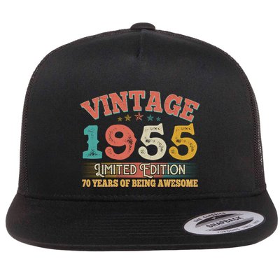 Vintage Limited Edition 1955 70 Years Of Being Awesome Birthday Flatbill Hat