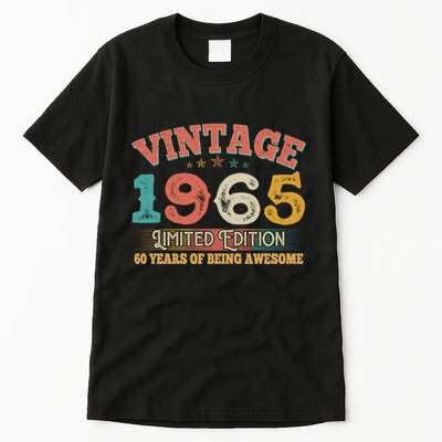Vintage Limited Edition 1965 60 Years Of Being Awesome Birthday Tall T-Shirt