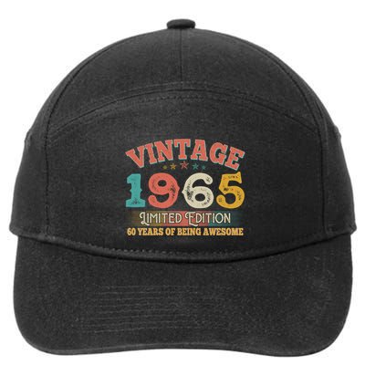Vintage Limited Edition 1965 60 Years Of Being Awesome Birthday 7-Panel Snapback Hat