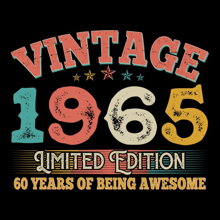 Vintage Limited Edition 1965 60 Years Of Being Awesome Birthday Bucket Hat