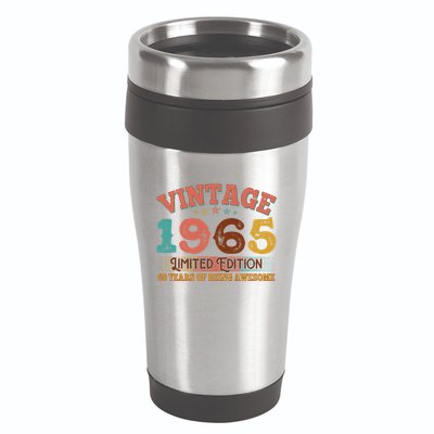 Vintage Limited Edition 1965 60 Years Of Being Awesome Birthday 16oz Travel Tumbler