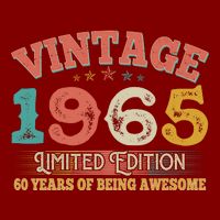 Vintage Limited Edition 1965 60 Years Of Being Awesome Birthday Apron