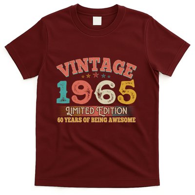 Vintage Limited Edition 1965 60 Years Of Being Awesome Birthday T-Shirt