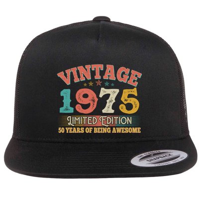 Vintage Limited Edition 1975 50 Years Of Being Awesome Birthday Flatbill Hat