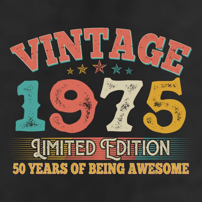 Vintage Limited Edition 1975 50 Years Of Being Awesome Birthday Trucker Hat
