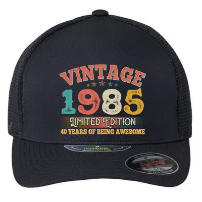 Vintage Limited Edition 1985 40 Years Of Being Awesome Birthday Flexfit Unipanel Trucker Cap
